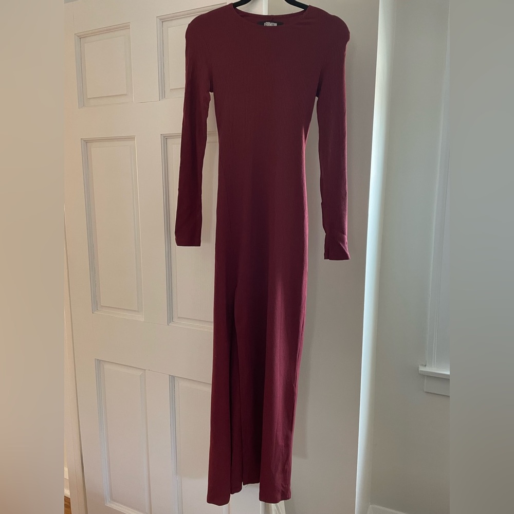 Long sleeve knit dress